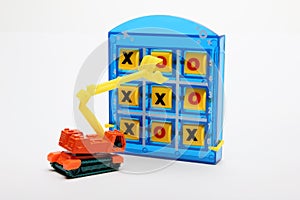 Tic Tac Toe and Toy Earthmover