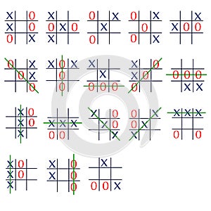 Tic-tac-toe vector illustration.