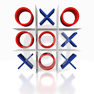 Tic Tac Toe on a white background
