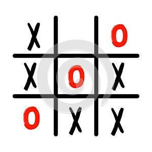 Tic tac toe XO icon. Concept for your design.