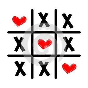 Tic tac toe XO icon. Concept for your design.