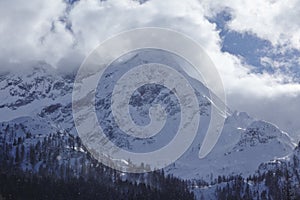 Ticino (Switzerland) - Mountains with clouds at sidelight