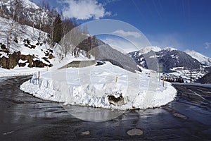 Ticino (Switzerland) - Via S. Gottardo with snow photo