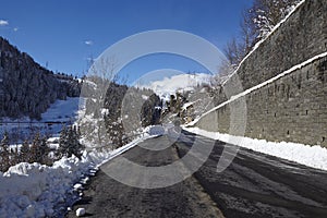 Ticino (Switzerland) - Via S. Gottardo with snow photo