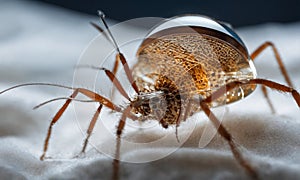 Tick close up insect. Selective focus.