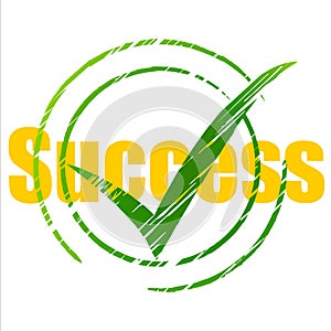 Tick Success Means Succeed Progress And Checkmark