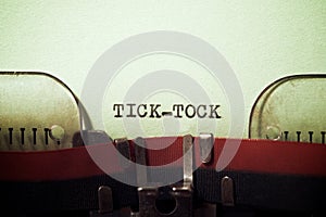 Tick tock text