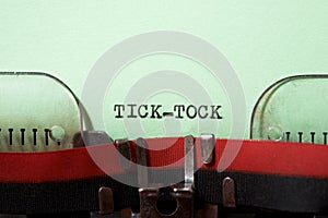 Tick tock text