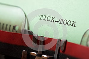Tick tock text