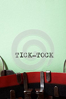 Tick tock text photo
