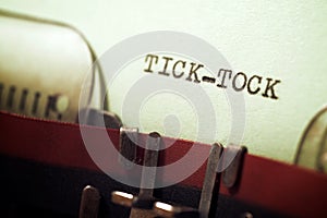 Tick tock text photo