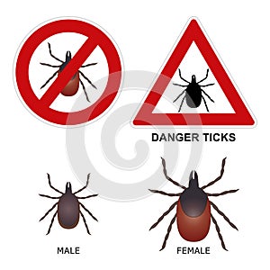 Tick warning sign