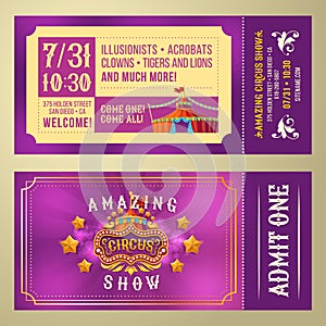 Ticket for admission to circus show