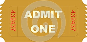 Ticket admit one