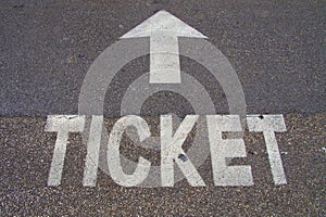 Ticket and arrow