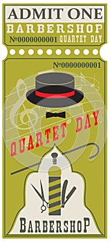 Ticket for Barbershop Quartet Day