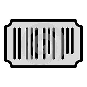 Ticket barcode icon vector flat
