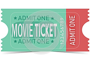 Ticket blue pink admit one movie ticket buy cinema ticket theatre