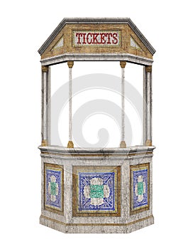 Ticket Booth Carnival Isolated