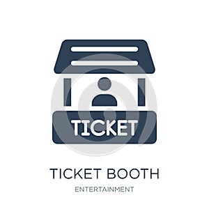 ticket booth icon in trendy design style. ticket booth icon isolated on white background. ticket booth vector icon simple and