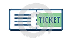 Ticket Document Icon: Event Access & Reservation, vector design Generative AI
