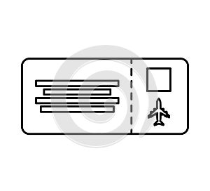 Ticket fly isolated icon
