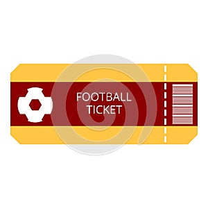 Ticket game icon cartoon vector. Football soccer match