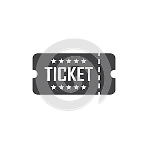 Ticket icon in flat style. Coupon vector illustration on isolated background. Voucher sign business concept