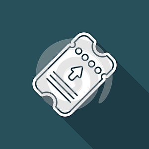 Ticket icon - Thin series