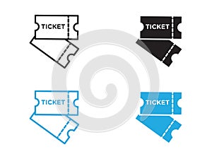 Ticket icon vector
