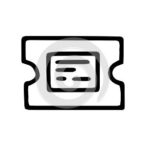 ticket line vector doodle simple icon design