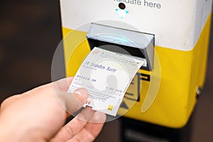 Ticket machine in the Berlin underground, Germany