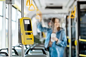 Ticket machine in the tram