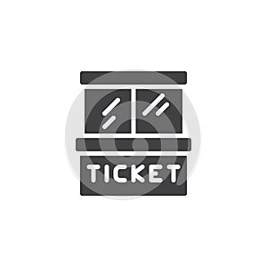 Ticket office vector icon