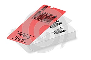 Ticket for parking area