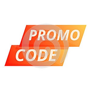 Ticket promo code icon cartoon vector. Discount promotion