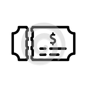 Ticket, receipt icon