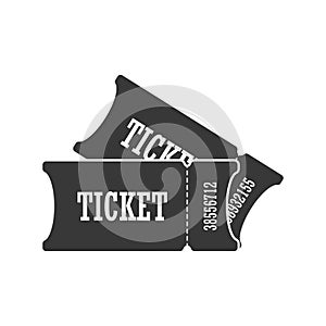 Ticket. Simple vector icon isolated on a white background