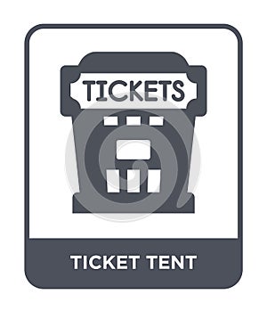 ticket tent icon in trendy design style. ticket tent icon isolated on white background. ticket tent vector icon simple and modern