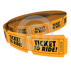 Ticket to Ride Roll Passes Admission Riding Travel Fun