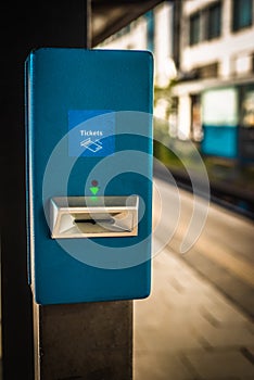 Ticket Validation Stamp Machine at Train Station