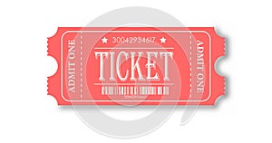 Ticket. Vector illustration for websites, applications, cinemas, clubs, mass events and creative design