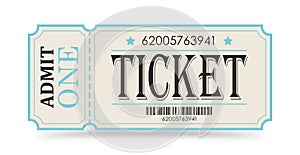 Ticket. Vector illustration for websites, applications, cinemas, clubs, mass events and creative design. Flat style