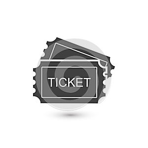 Tickets Icon. Pass, Permission or Admission Symbol, Vector Illustration Logo Template. Presented in Glyph Style for