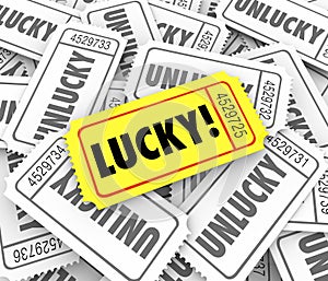 Tickets Lucky Versus Unlucky Words Raffle Contest Winner Odds Ch
