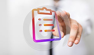 A ticking check box. check boxes cloud