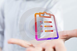 A ticking check box. check boxes cloud