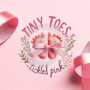 Tickled Pink Baby Toes Announcement