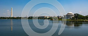 The tidal basin of the national Mall in Washington DC