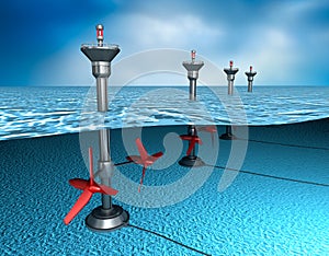 Tidal energy: generator in the ocean